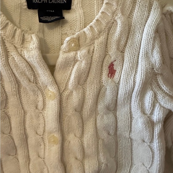 Ralph Lauren Baby Girl Knit Cardigan Sweater - Picture 2 of 2